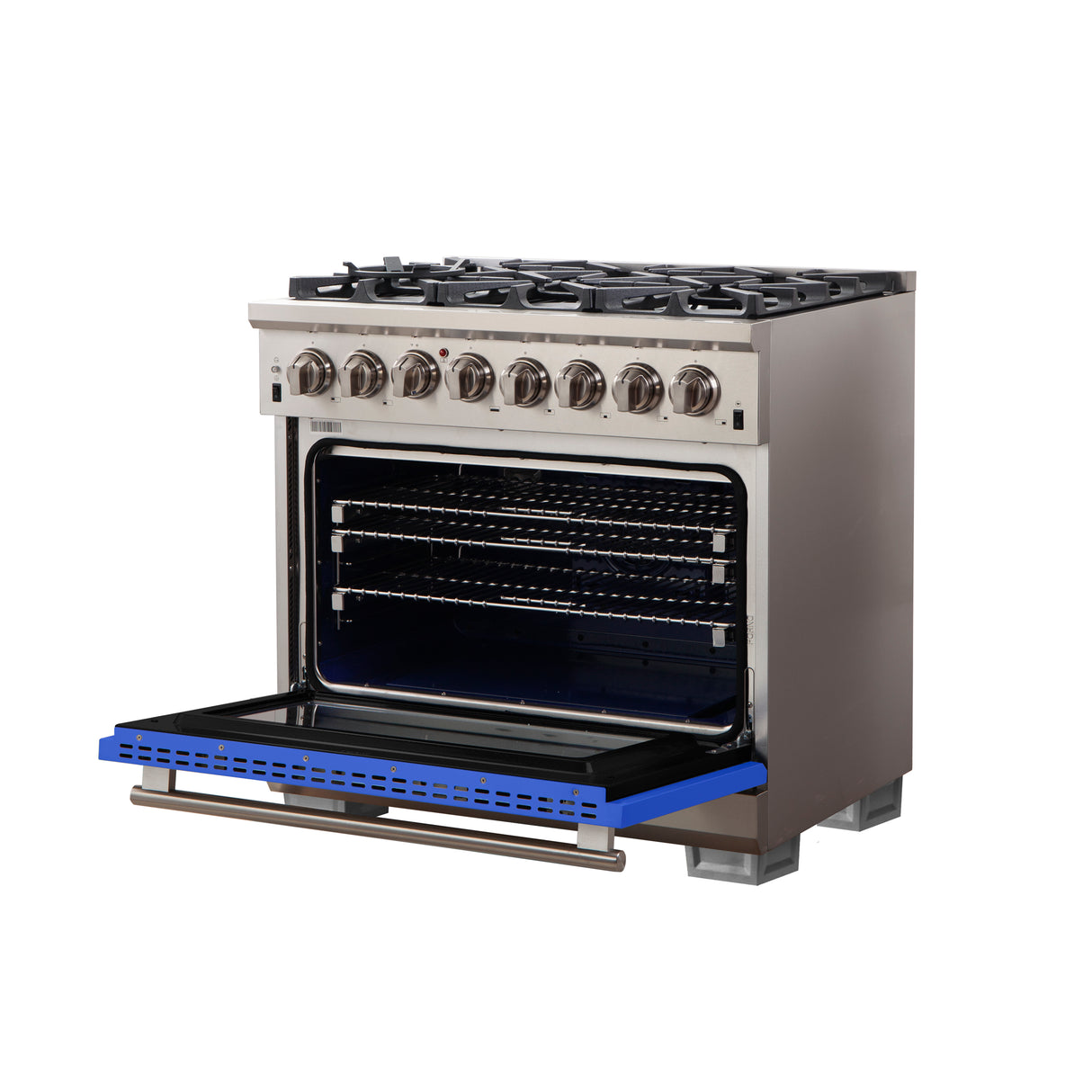 Dual-Fuel_FFSGS6187-36BLU_angle-open-blue-door