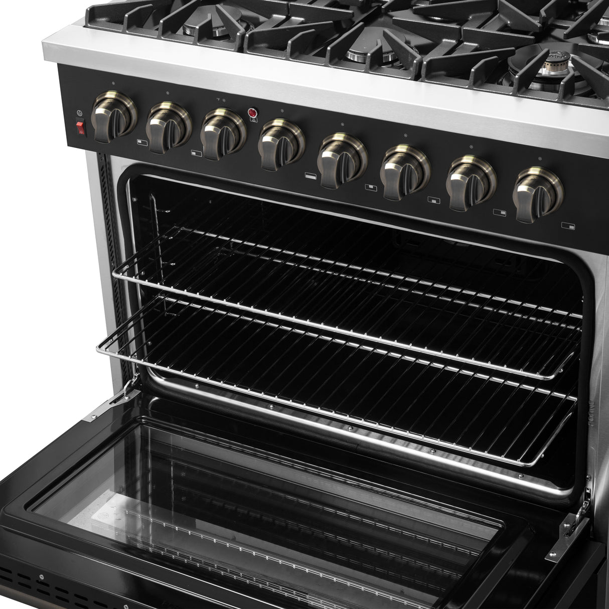Dual_Fuel_FFSGS6156-36BLK_V1_Right_Angle_Oven_RAcks_2024-12-12