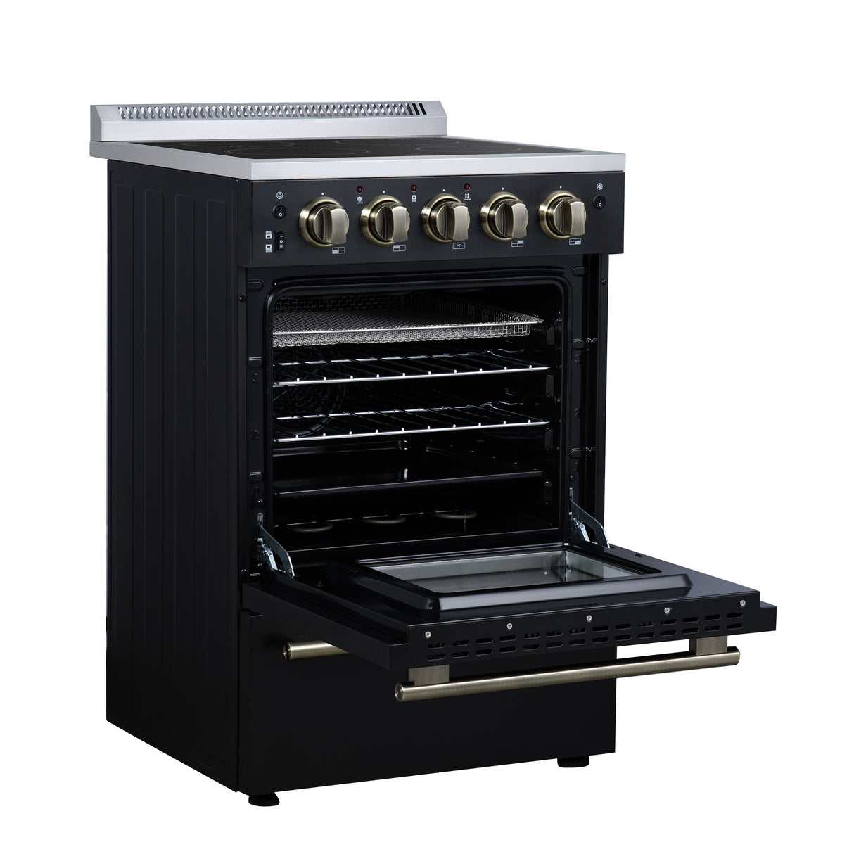 Electric-Range_FFSEL6069-24BLK_Left-Angle-Opened_2025-06-12
