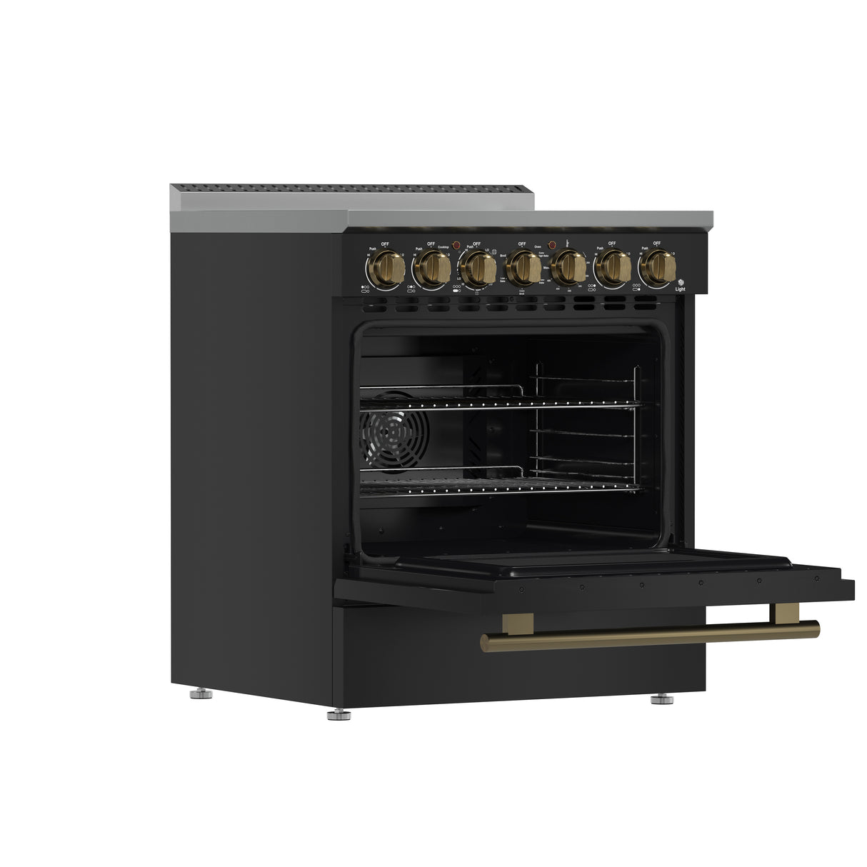 Electric Range_FFSEL6011-30BLK_2024_11_Angle_Open