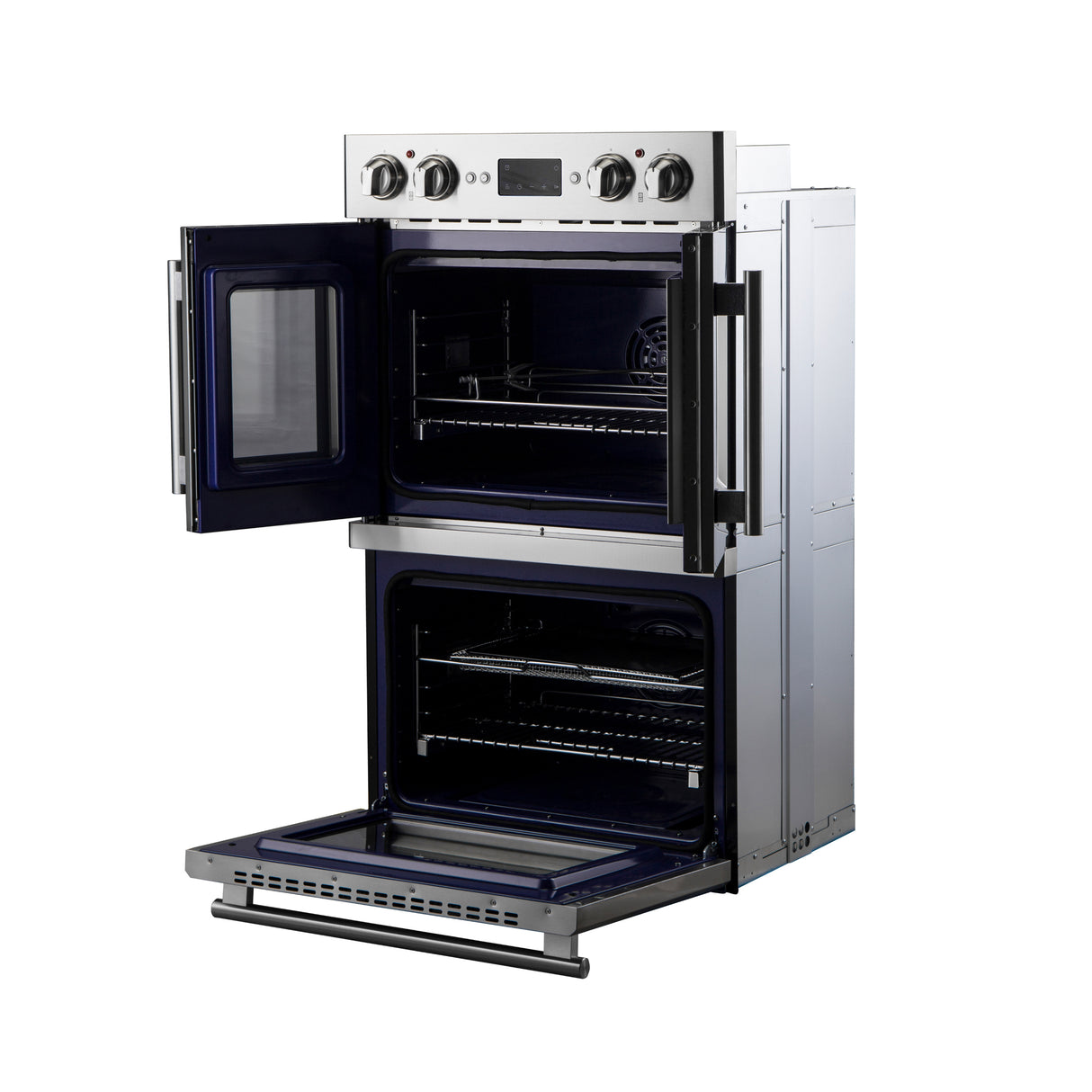 FBOEL1388-30-forno-gallico-electric-double-wall-oven-side-open