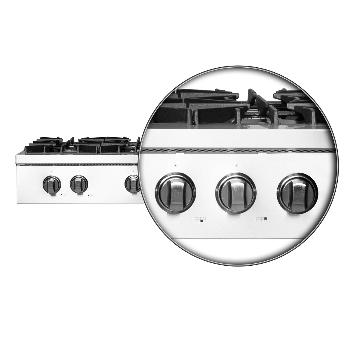 FCTGS5737-48 Forno Gas Rangetop Control Knobs with Bezels