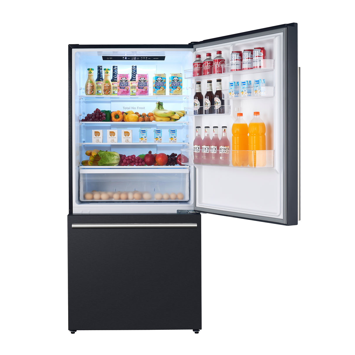FFFFD1785-31BLK-forno-milano-black-fridge-front-open