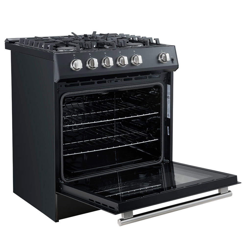 FFSGS1116-30BLK-30inch-Slide-in-Gas-Range-Angle-Open-Door-SS