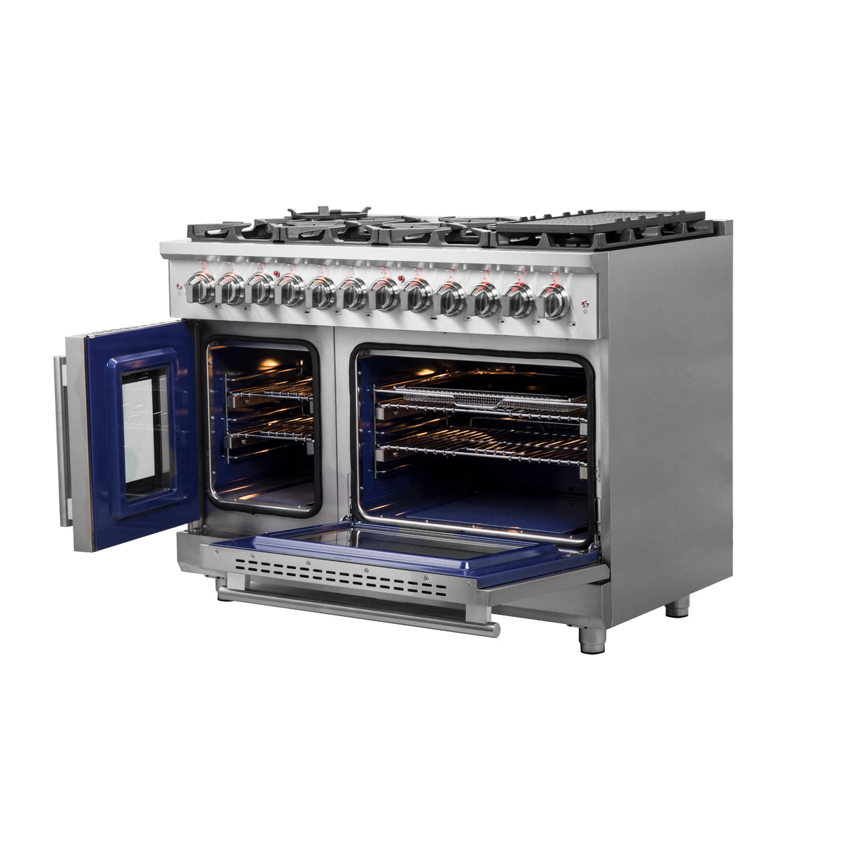FFSGS6325-48-forno-massimo-french-door-dual-fuel-range-side-right-open