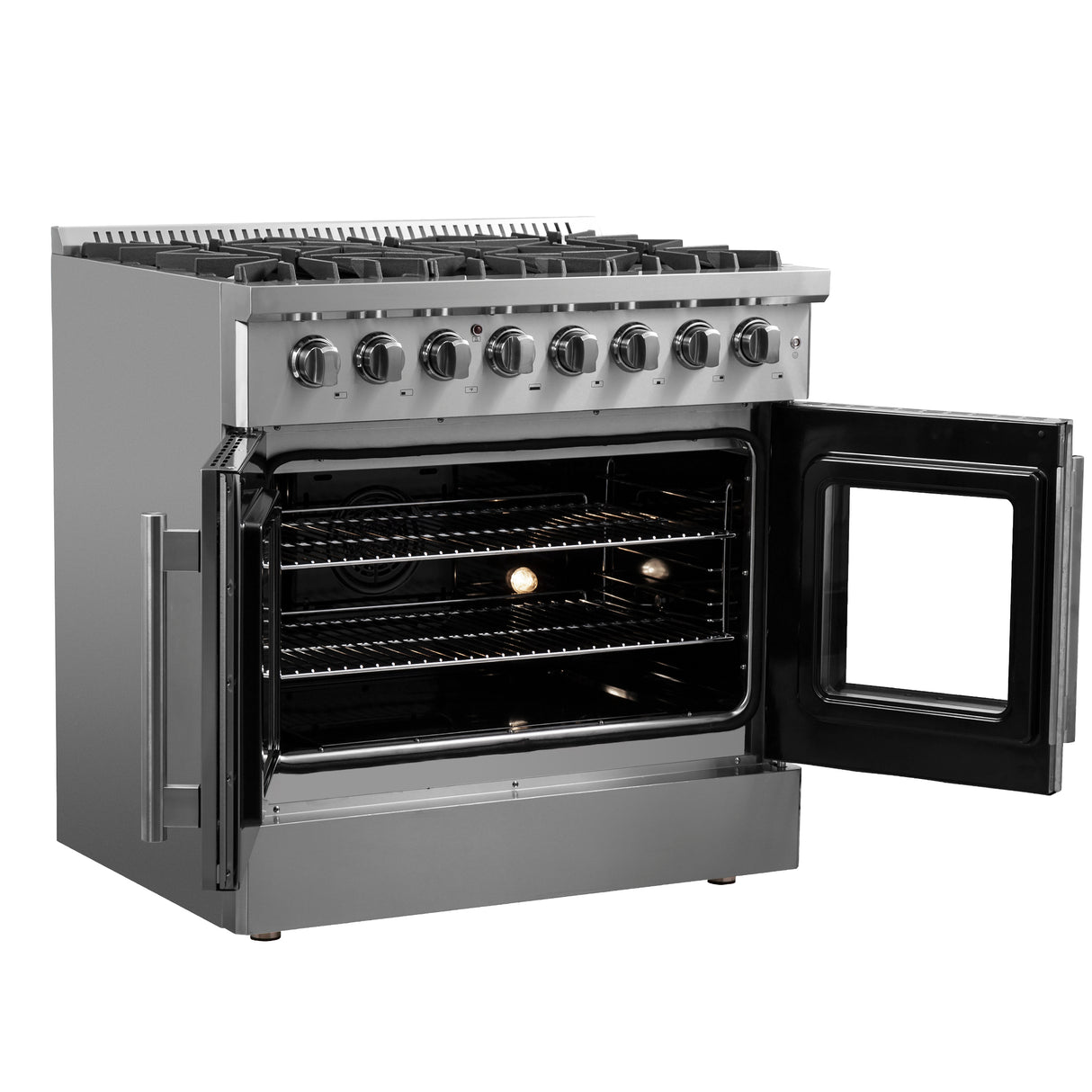 FFSGS6356-36 Left Side Front Oven Doors Opened