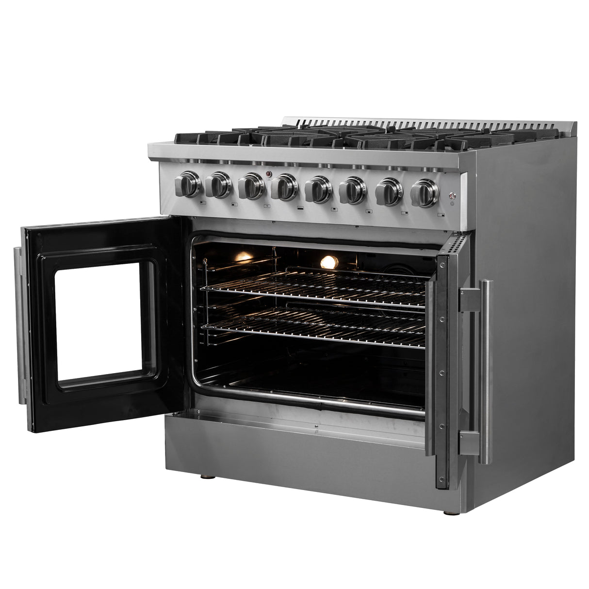 FFSGS6356-36 Right Side Front Oven Doors Opened