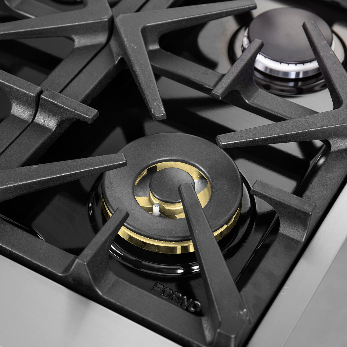 FFSGS6439-48 Forno Massimo French Door Gas Range Dual Sealed Brass Burner