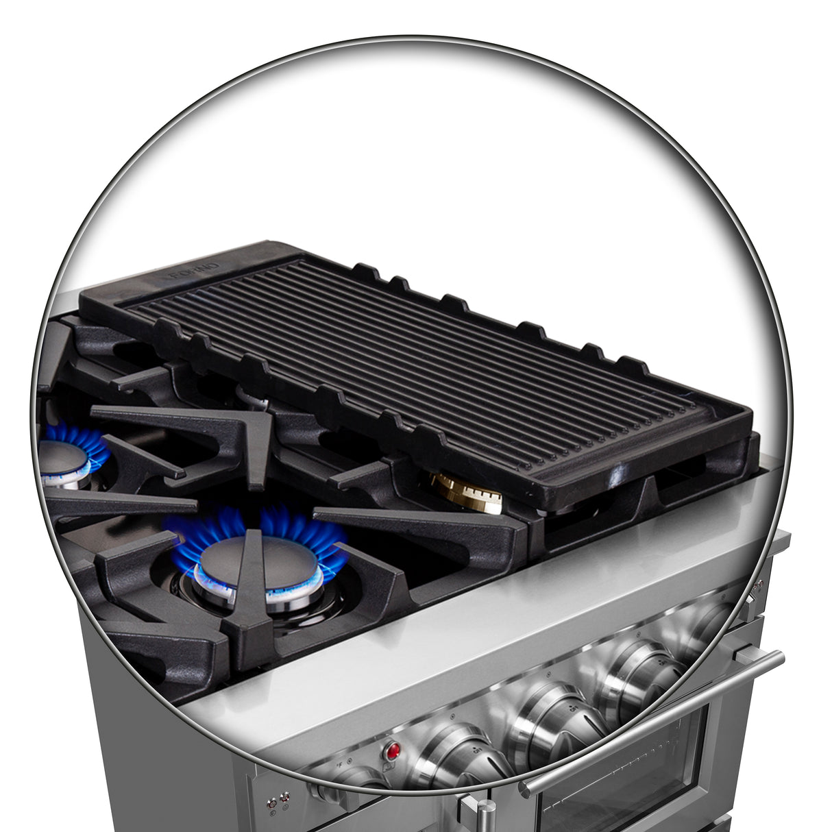 FFSGS6439-48 Forno Massimo French Door Gas Range Griddle