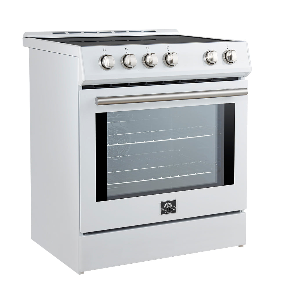 FFSIN0982-30-Leonardo-30-inc-Induction-Range-White-Angle-Close with light on-SS