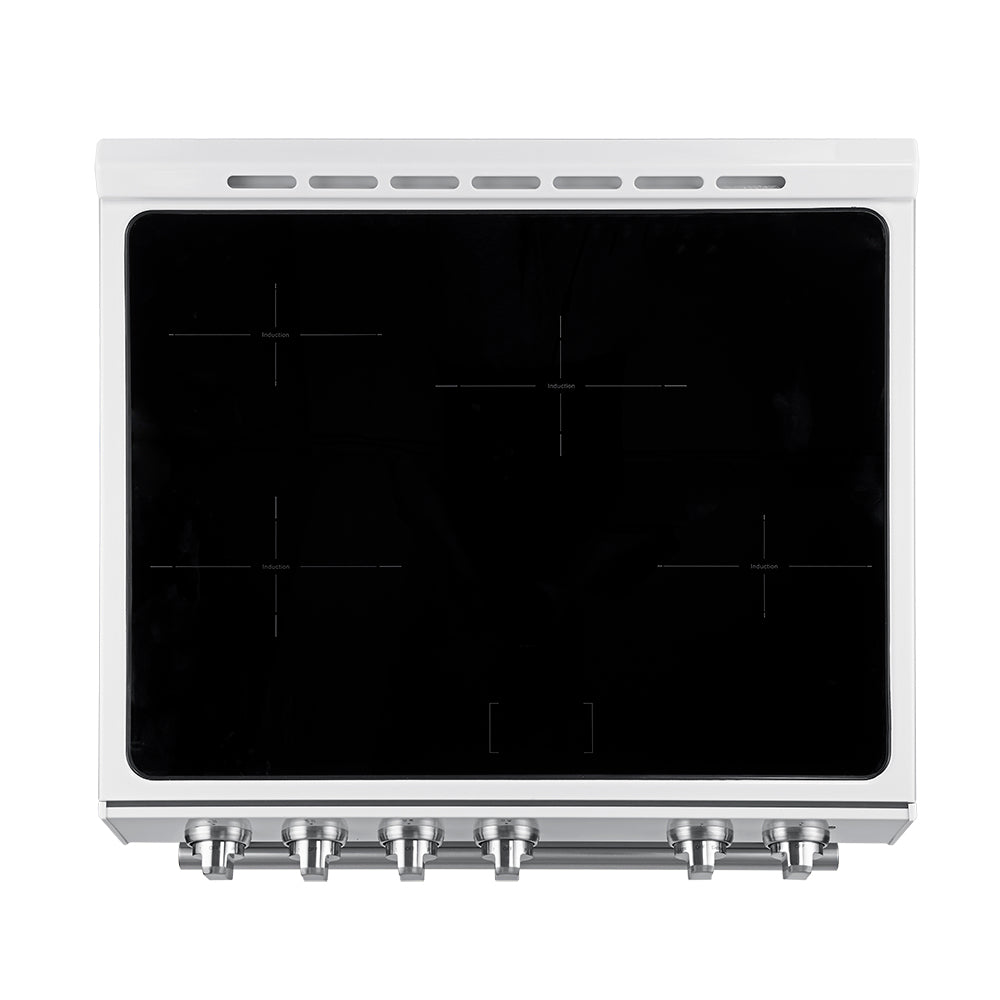 FFSIN0982-30WHT-Leonardo-30-inc-Induction-Range-White-Front-Top-SS