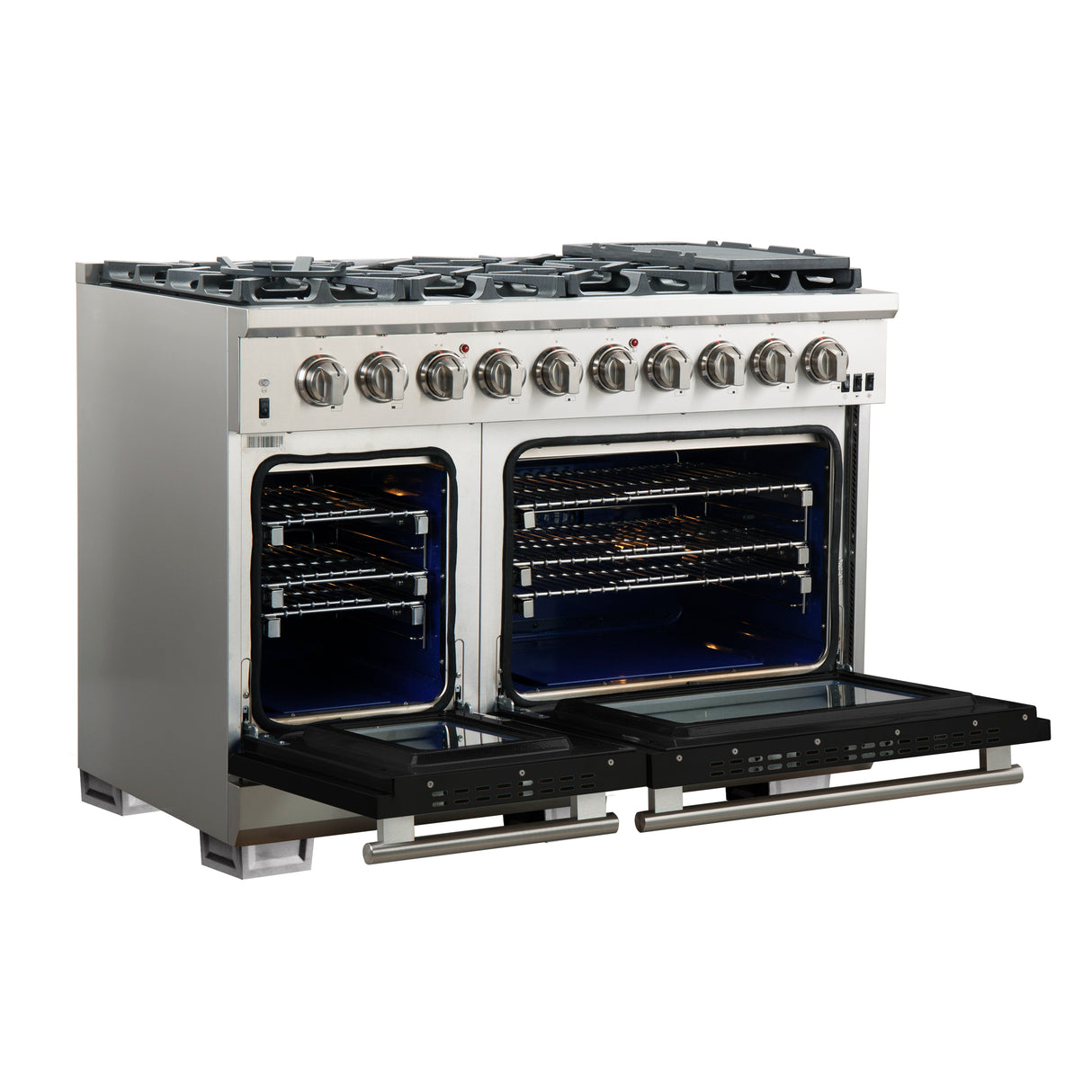 Gas-Range_FFSGS6260-48BLK_angle-open-black-door_2025-10-17