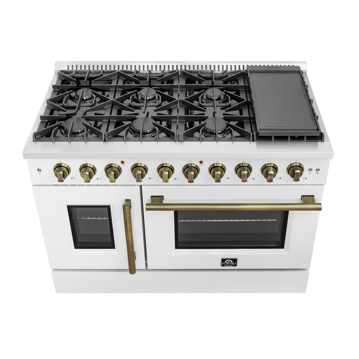 Gas_Range_FFSGS6444-48WHT_V1_Front_Cooktop_2024-12-06