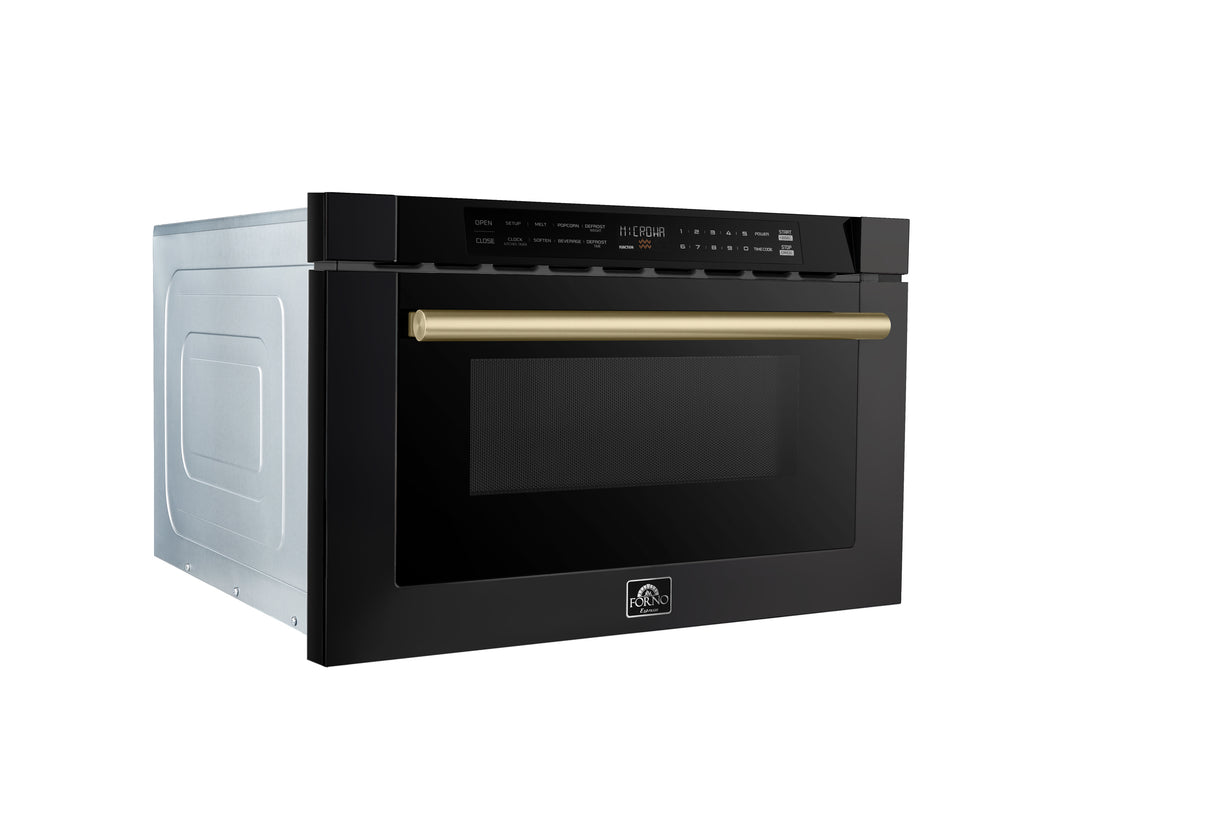 Microwave_FMWDR3000-24BLK_2024-08_Angled_Left_Antique_Brass_V1
