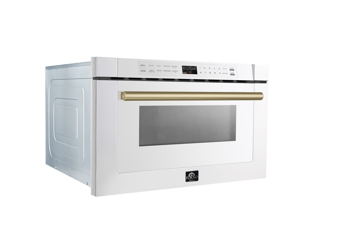Microwave_FMWDR3000-24WHT_2024-08_Angled_Left_Antique_Brass_V1