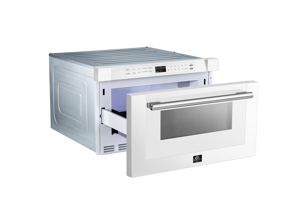 Microwave_FMWDR3000-24WHT_2024-08_Angled_Left_Door_Open_V1