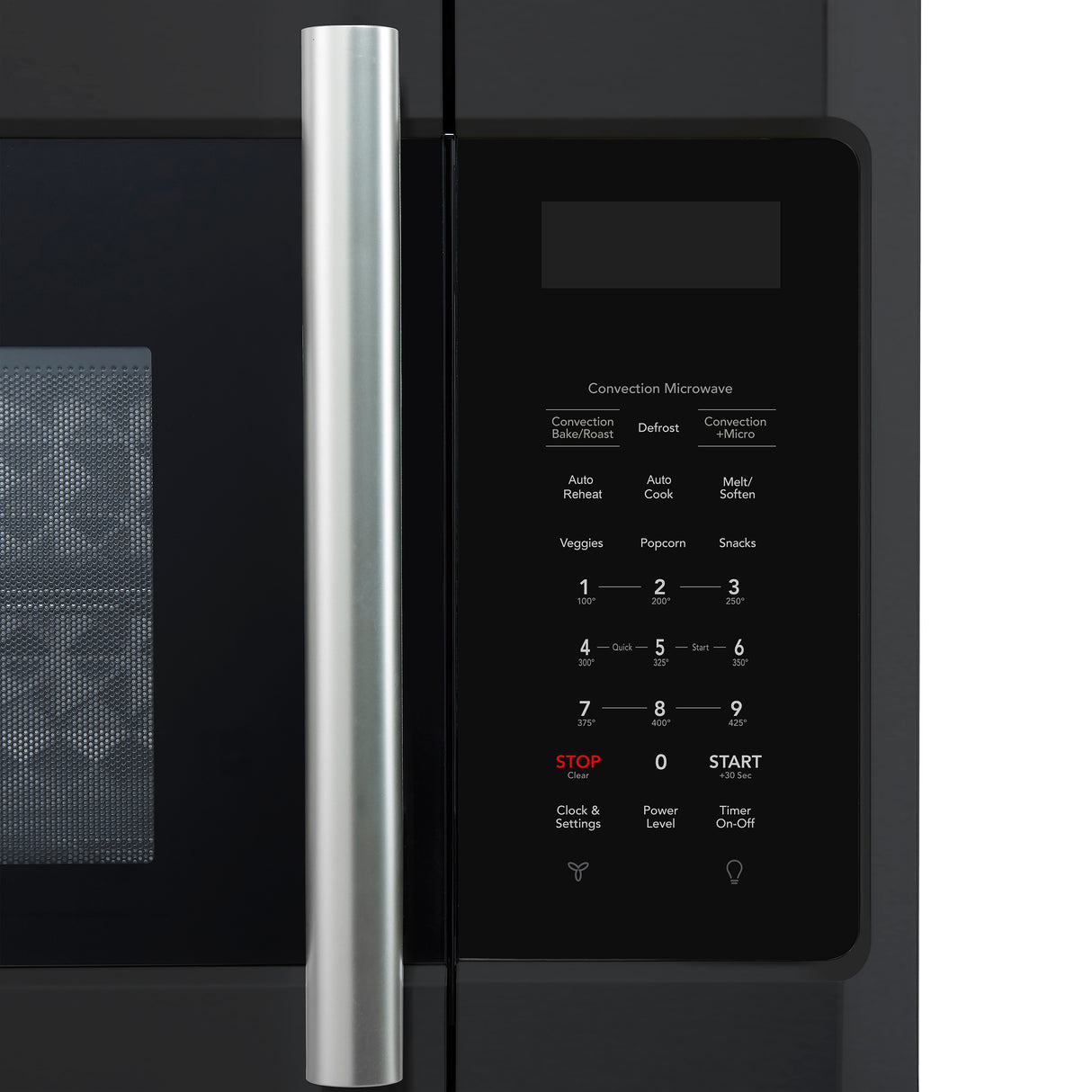 OTR_Microwave_FOTR3038-30BLK_V1_Stainless_Handle_Close_Up_Display_2025-01-16