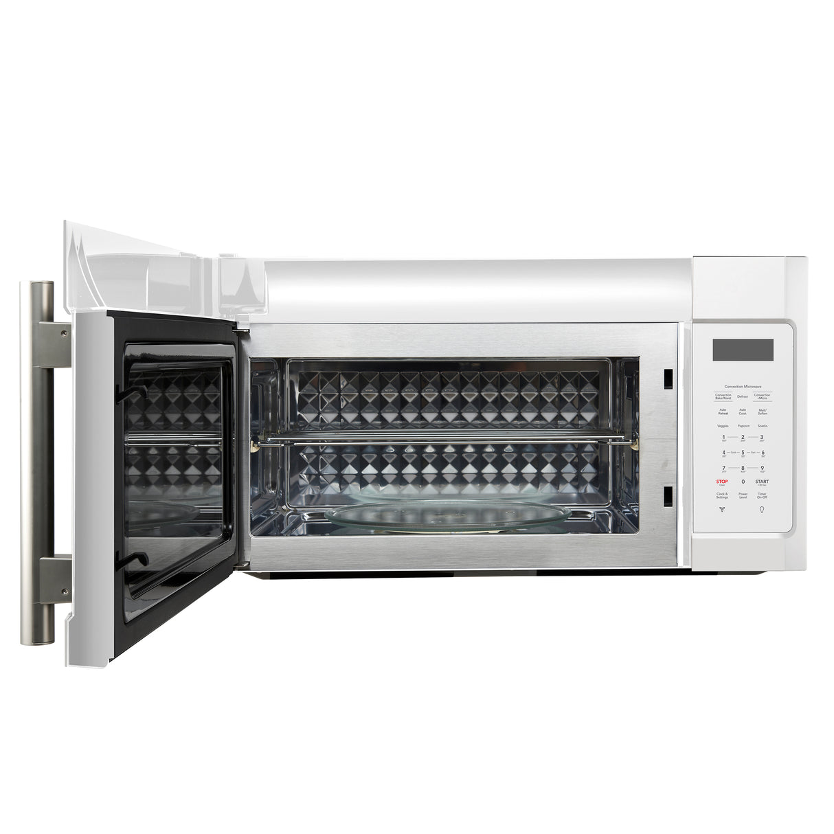 OTR_Microwave_FOTR3038-30WHT_V1_Stainless_Handle_Front_Door_Open_2025-01-16