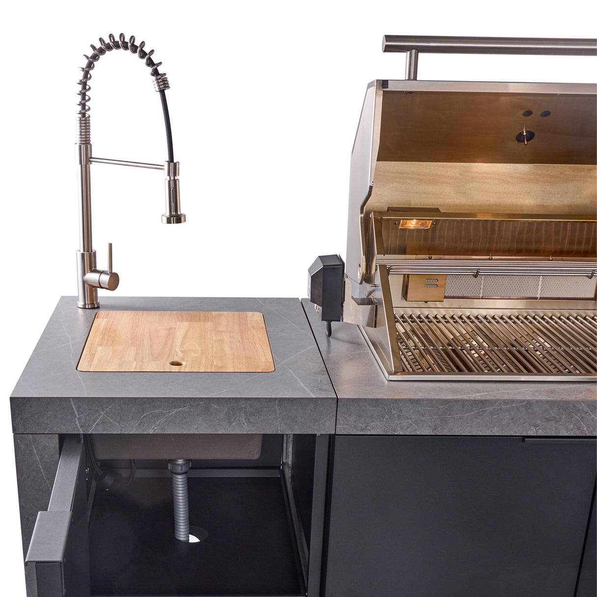 Outdoor_Kitchen_FODKT2544BLK_V1_Sink_BBQ_Open_2024-12-05