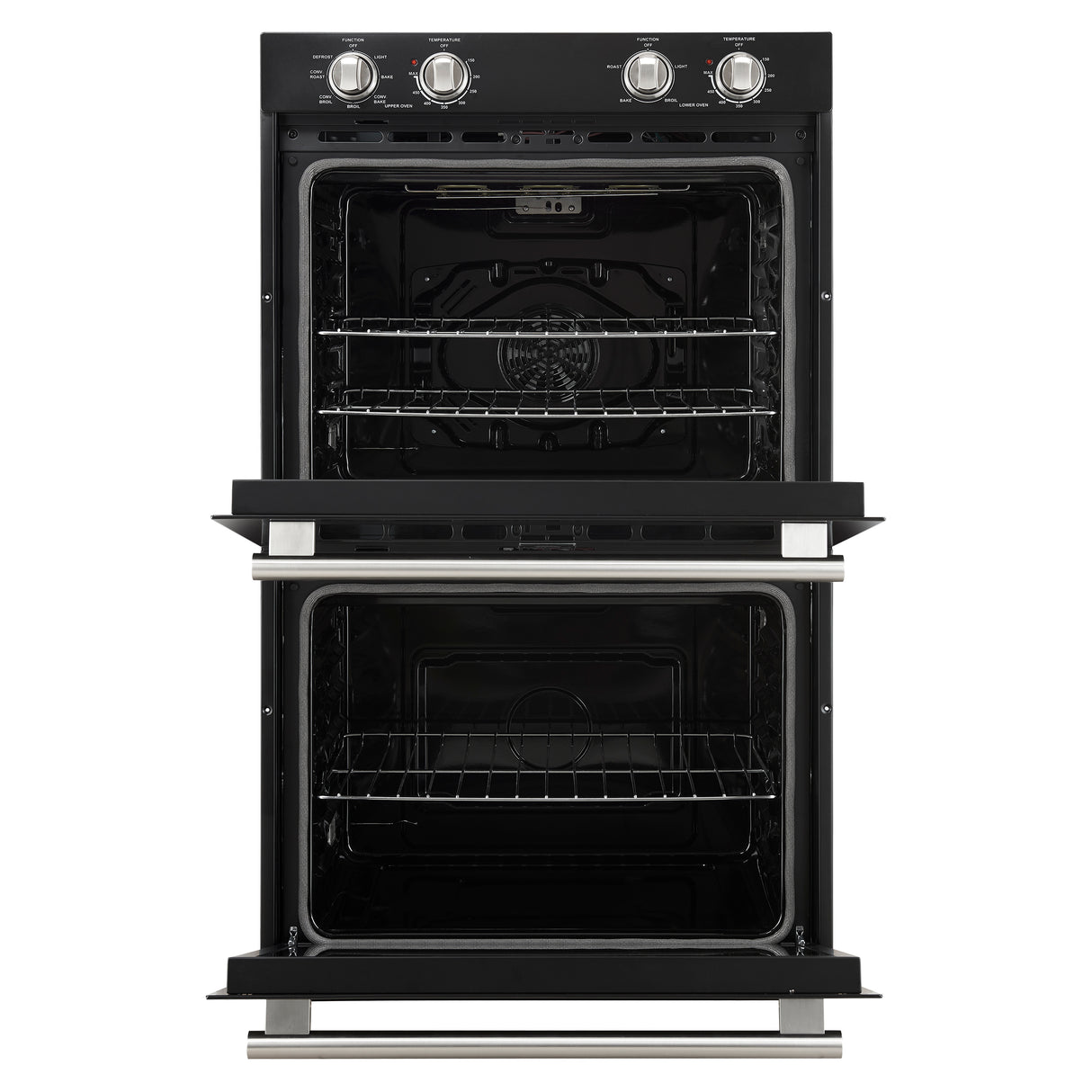 Wall-Oven_FBOEL1324-30BLK_Front-Opened-SS_2025-2025-07-30