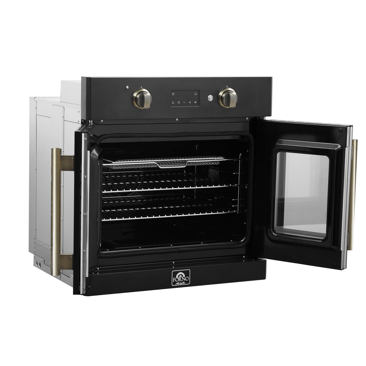 Wall_Oven_FBOEL1333-30BLK_V1_12_Angle_Door_Open_2025-02-14