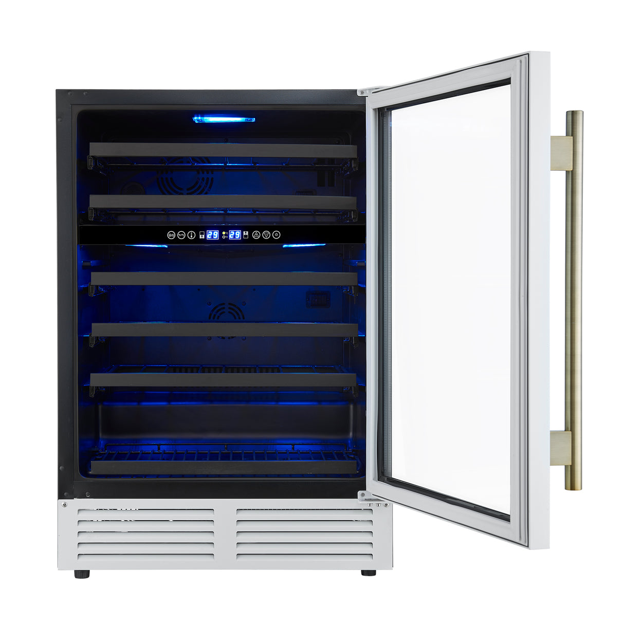 Wine-cooler_FWCDR6634-24WHT_Front-Door-opened_2025-05-27