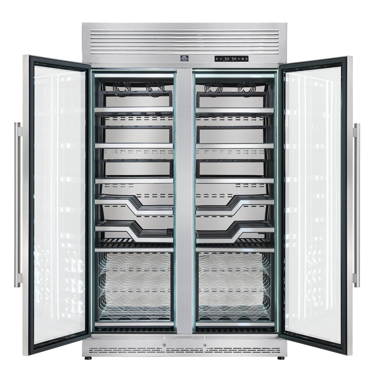 Wine_Cooler_FWCDR6611-48S_V1_2_Front_Door_Open_Empty_2025-03-13