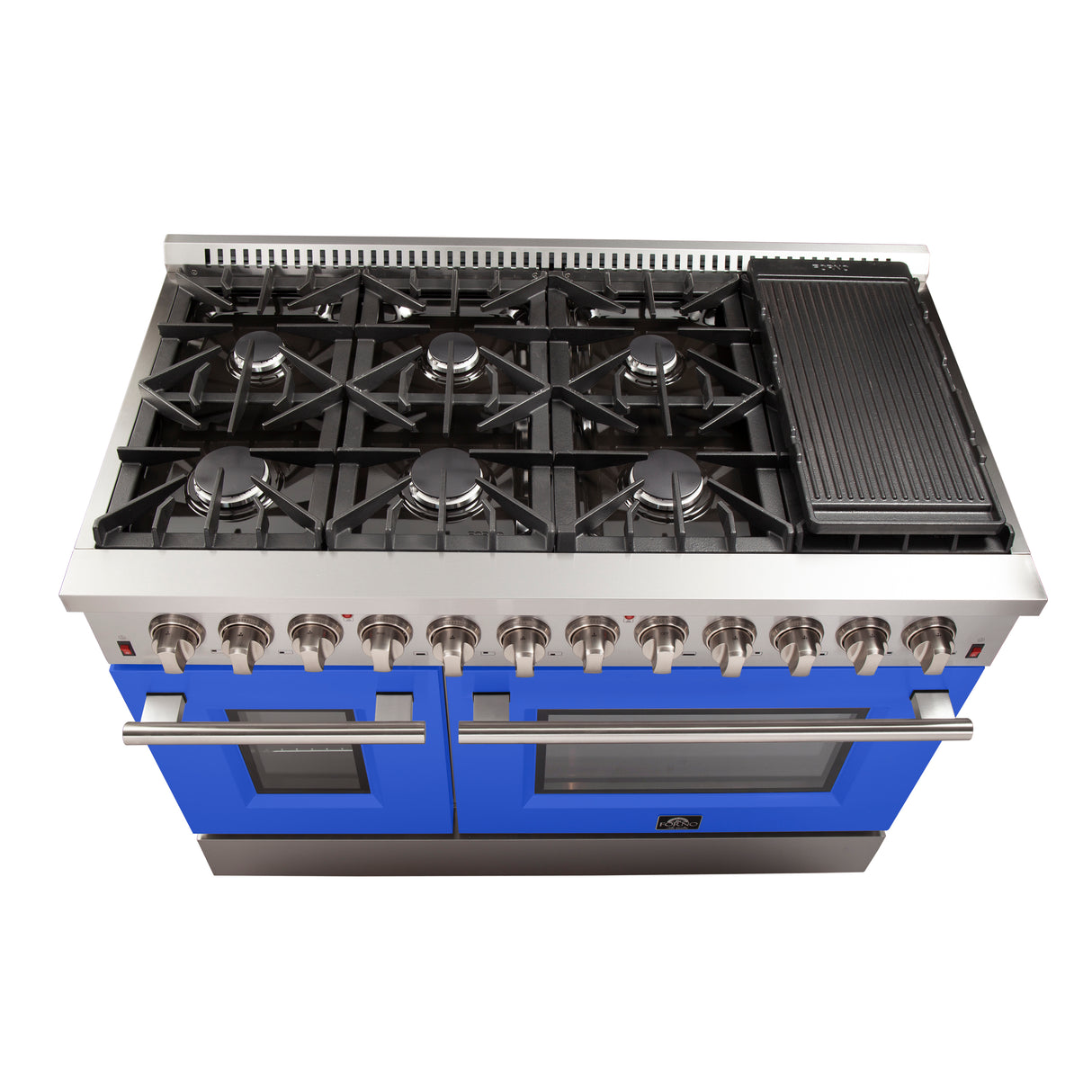 Dual-Fuel_FFSGS6156-48BLU_cooktop-blue-door_2025-10-16