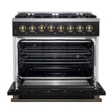 Dual_Fuel_FFSGS6156-36BLK_V1_Front_Door Open_2024-12-12