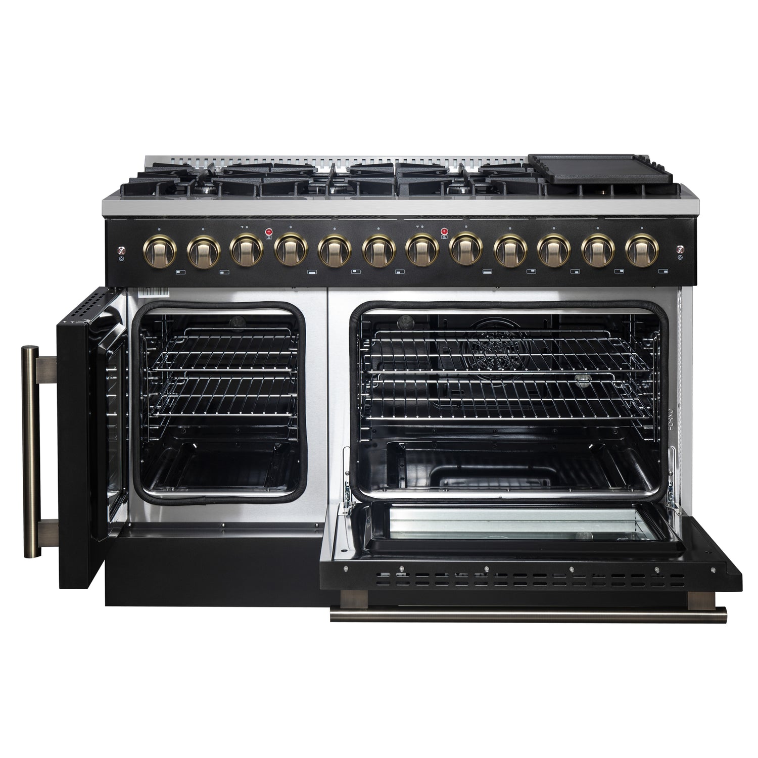 Dual_Fuel_FFSGS6356-48BLK_V1_Front_Door_Open_2024-12-12