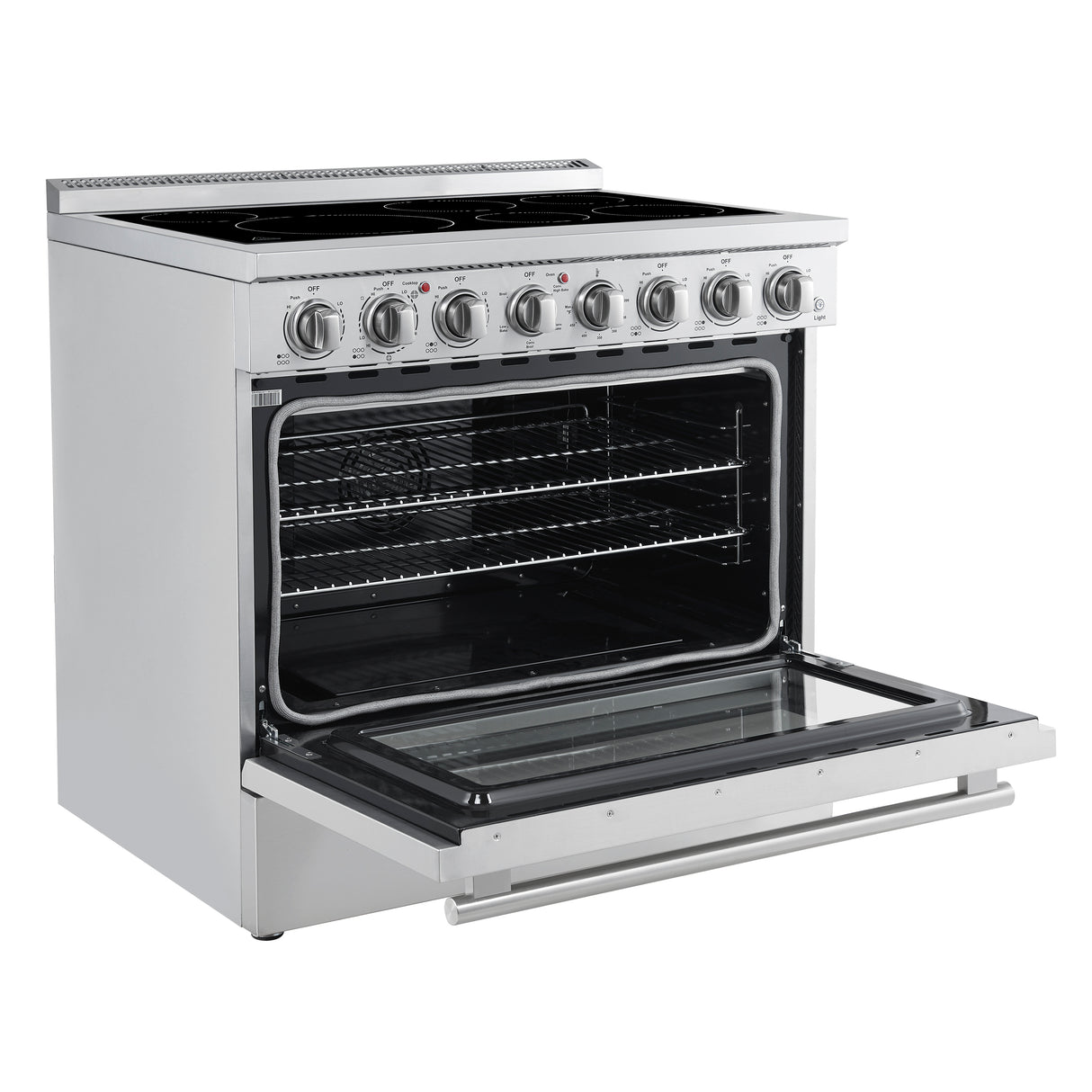 Electric-Range_FFSEL6011-36_V1_9_Left-Angle-Door-Open_04-03-2025