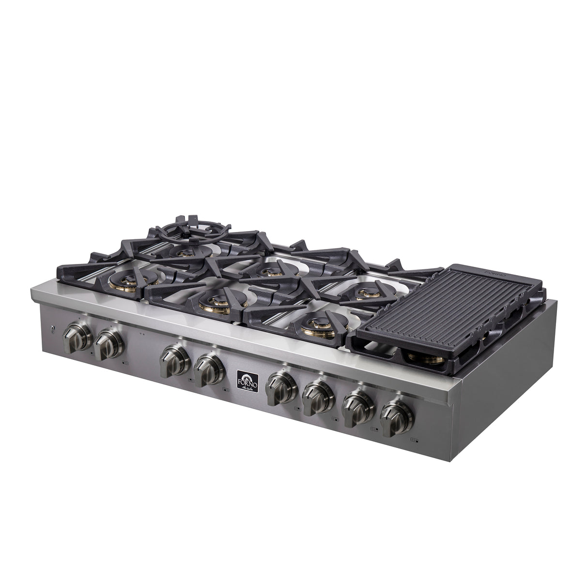 FCTGS5751-48 Forno Gas Rangetop cast Iron Grill and Griddle
