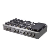 FCTGS5751-48 Forno Gas Rangetop cast Iron Grill and Griddle