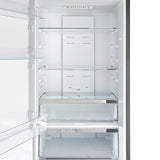 FFFFD1778-24LS_Guardia_Bottom_Freezer_Refrigerator_Left_Swing-front-Open-Close_up_on_shelf