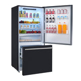 FFFFD1785-31BLK-forno-milano-black-fridge-side-open