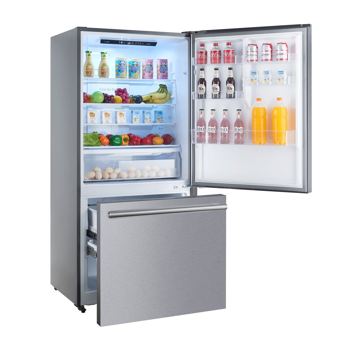 FFFFD1785-31S-forno-milano-stainless-steel-fridge-side-open