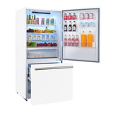 FFFFD1785-31WHT-forno-milano-white-fridge-side-open