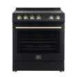 FFSEL6022-30BLK-leonardo-espresso-electric-range-front-antique-brass