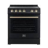 FFSEL6022-30BLK-leonardo-espresso-electric-range-front-antique-brass
