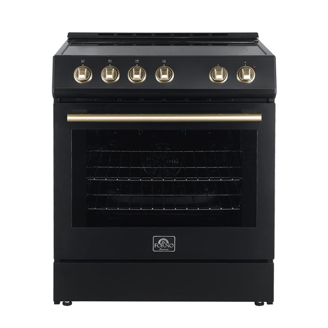 FFSEL6022-30BLK-leonardo-espresso-electric-range-front-antique-brass