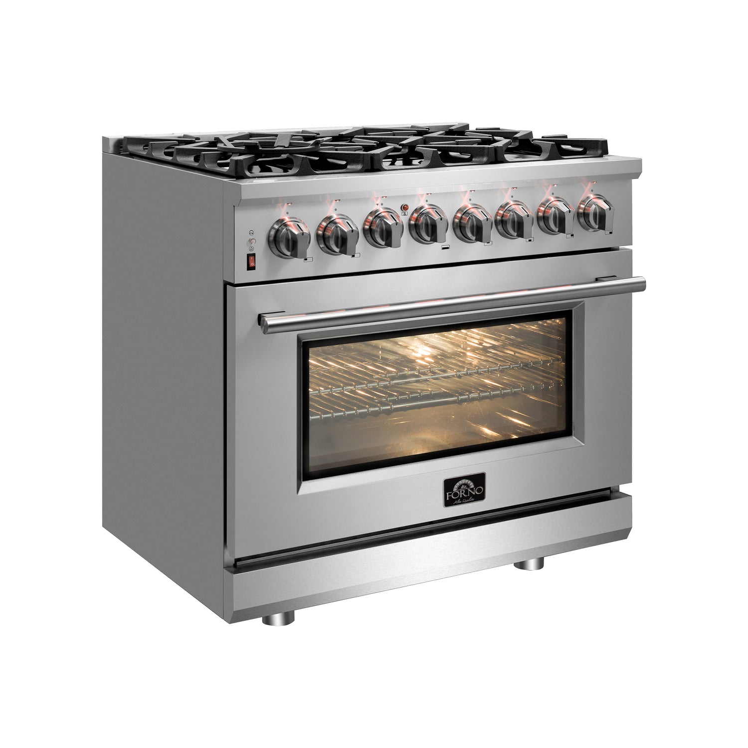 FFSG6125-30 Forno Massimo Stainless Steel Dual Fuel Range Side Panel