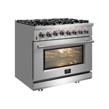 FFSG6125-30 Forno Massimo Stainless Steel Dual Fuel Range Side Panel