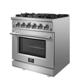 FFSGS6239-30 Forno Massimo Freestanding Gas Range Pro Style Handle