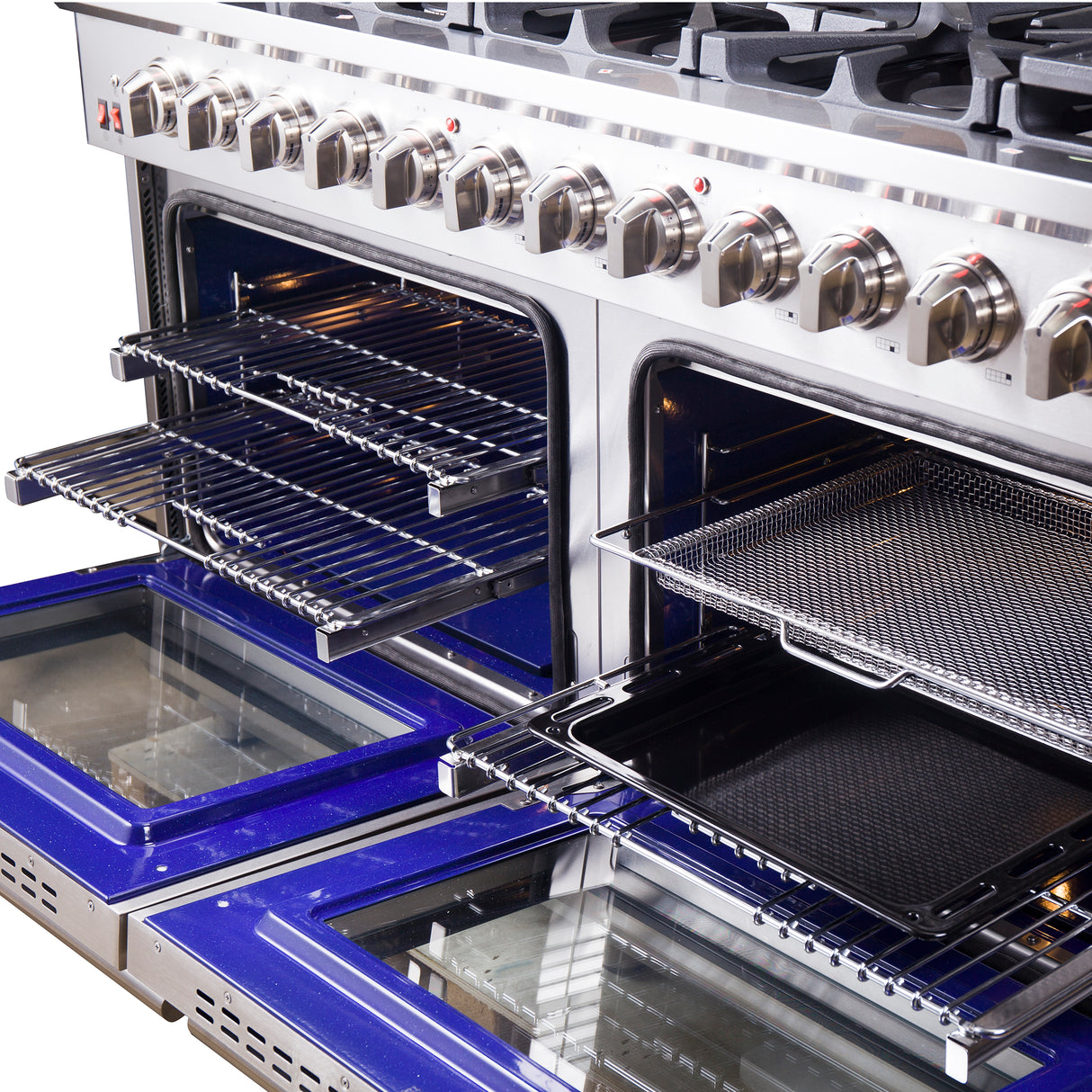 FFSGS6239-60-Forno-Massimo-Double-Oven-Gas-Range-Telescopic-Racks