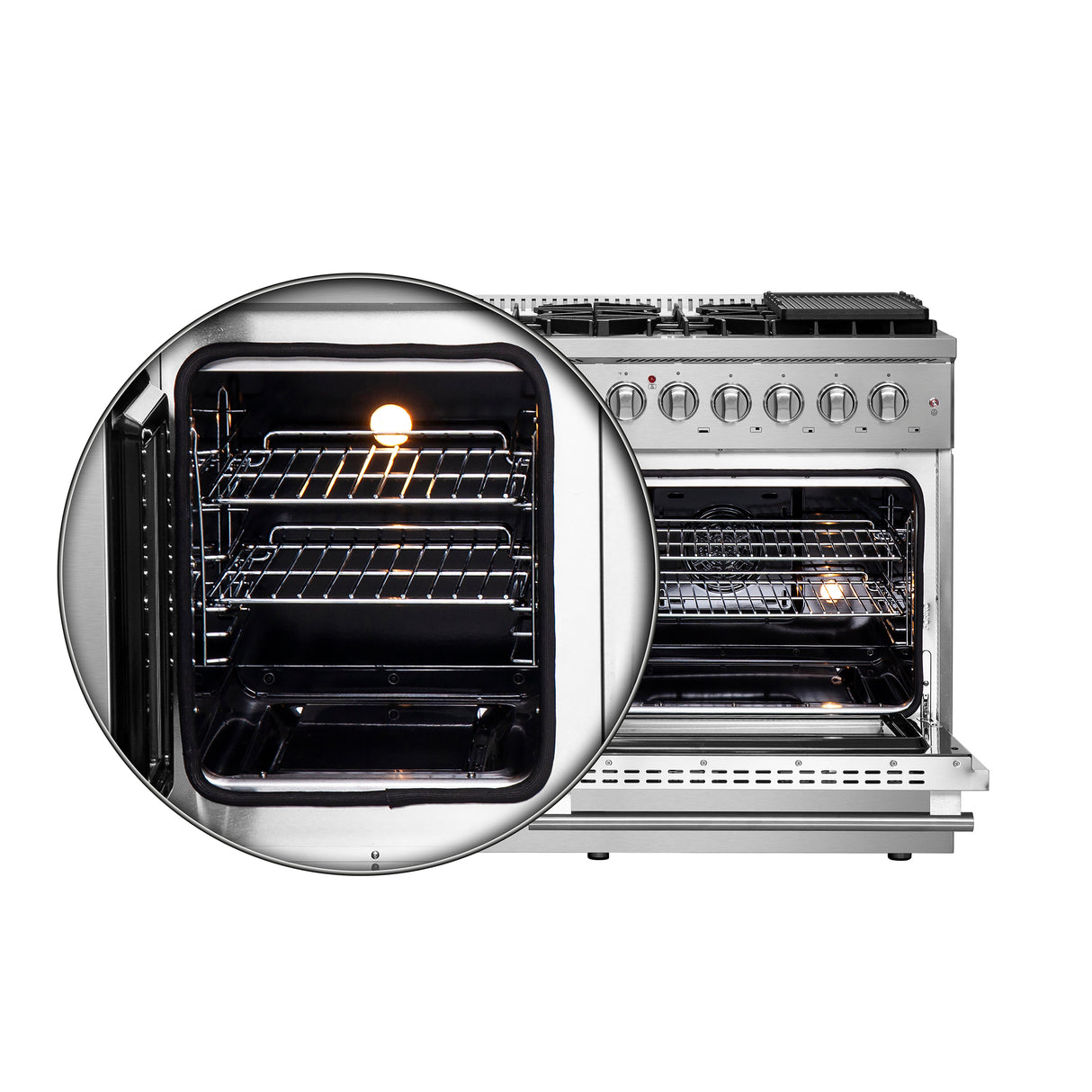 FFSGS6356-48 Forno Galiano French Door Dual Fuel Left Oven