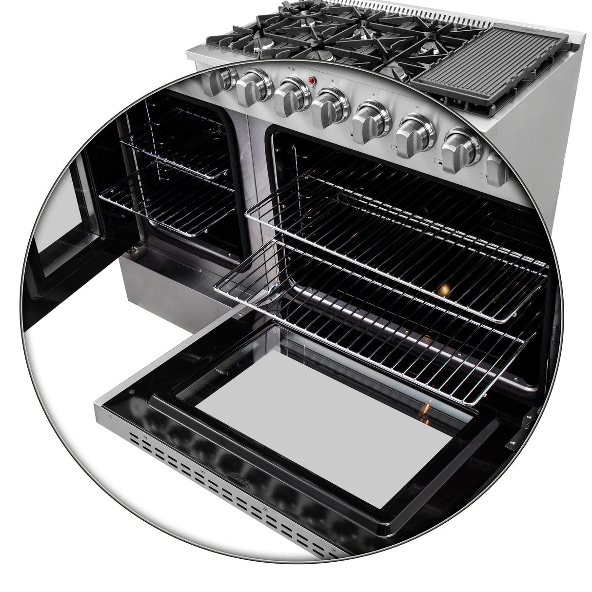 FFSGS6356-48 Forno Galiano French Door Dual Fuel Oven Racks Feature