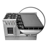 FFSGS6356-48 Forno Galiano French Door Dual Fuel Range Griddle