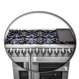 FFSGS6439-48 Forno Massimo French Door Gas Range Cooktop Feature
