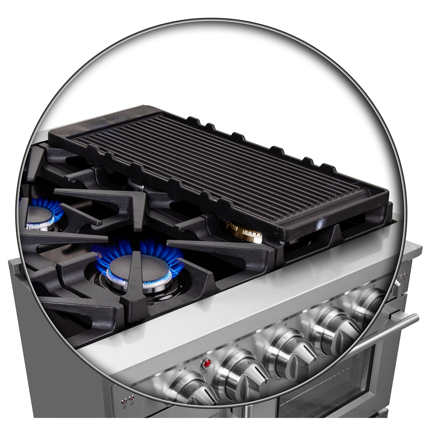 FFSGS6439-48 Forno Massimo French Door Gas Range Cooktop Griddle