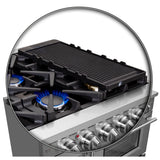 FFSGS6439-48 Forno Massimo French Door Gas Range Cooktop Griddle